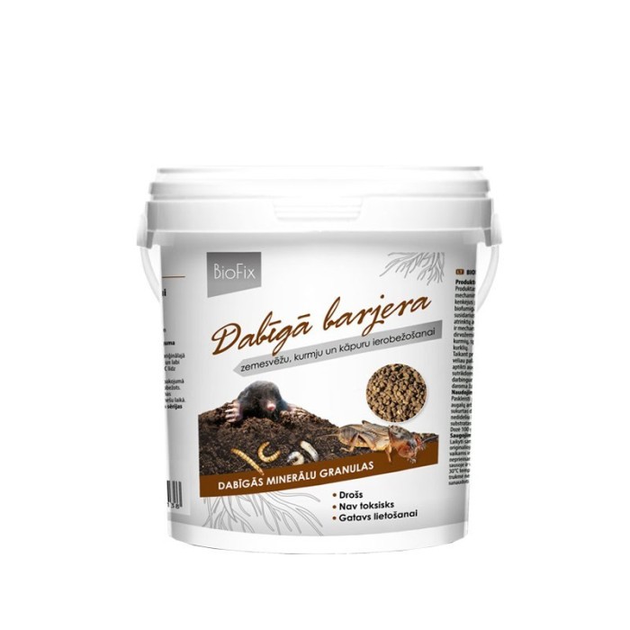 BIOFIX STOPPER natūralus barjeras kurmių, kurklių, vikšrų kontrolei, 1 kg
