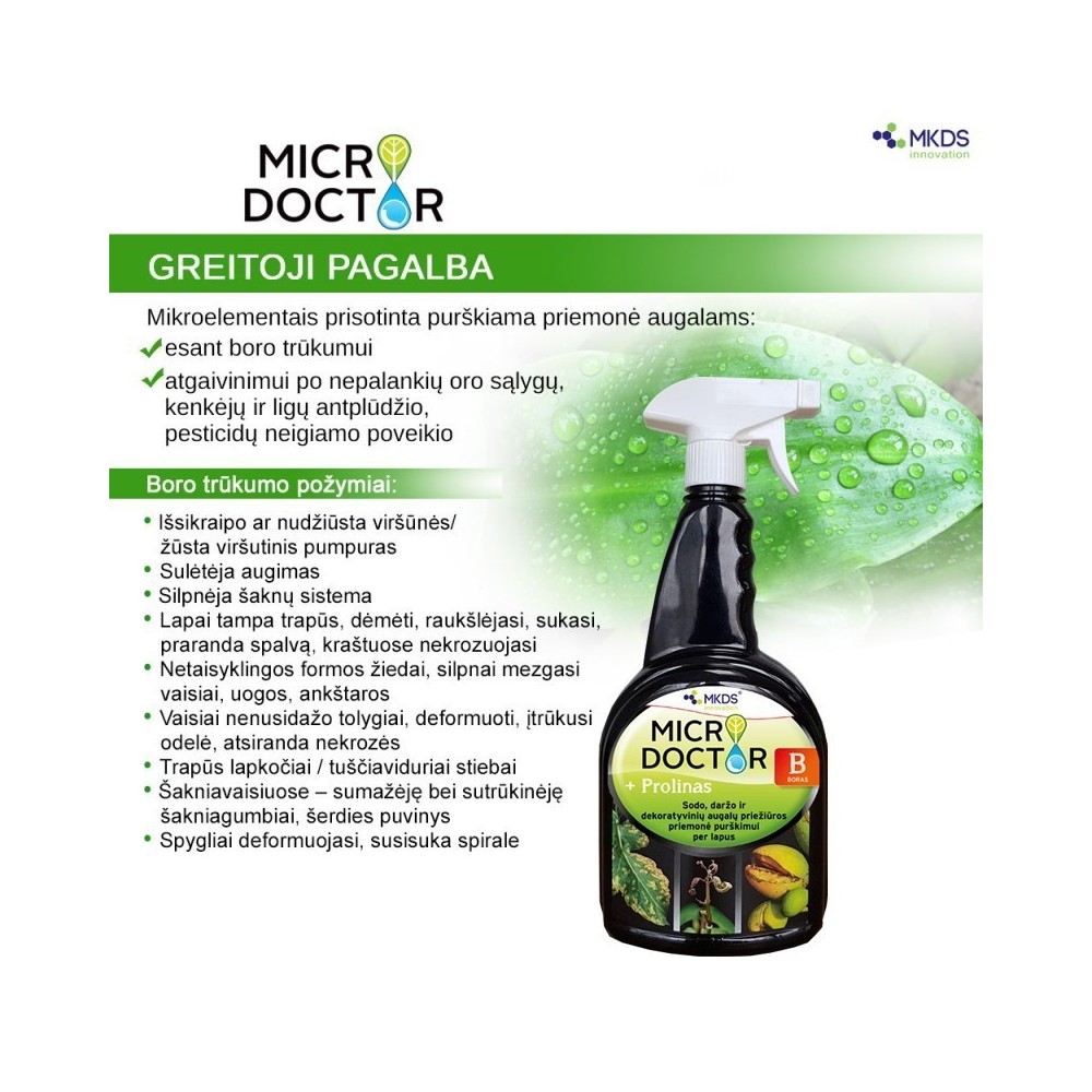 Microdoctor B, purškiama priemonė su boru, 1 L